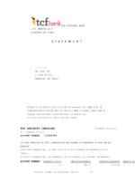 Bank Statement TCF Bank Statement word Template