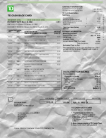 Bank Statement USA Canada TD Bank Statement Word