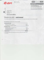 Utility Bills UK E.On Electricity bill-PSD