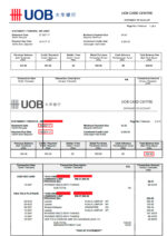 Bank Statement Uob Bank Statement Psd