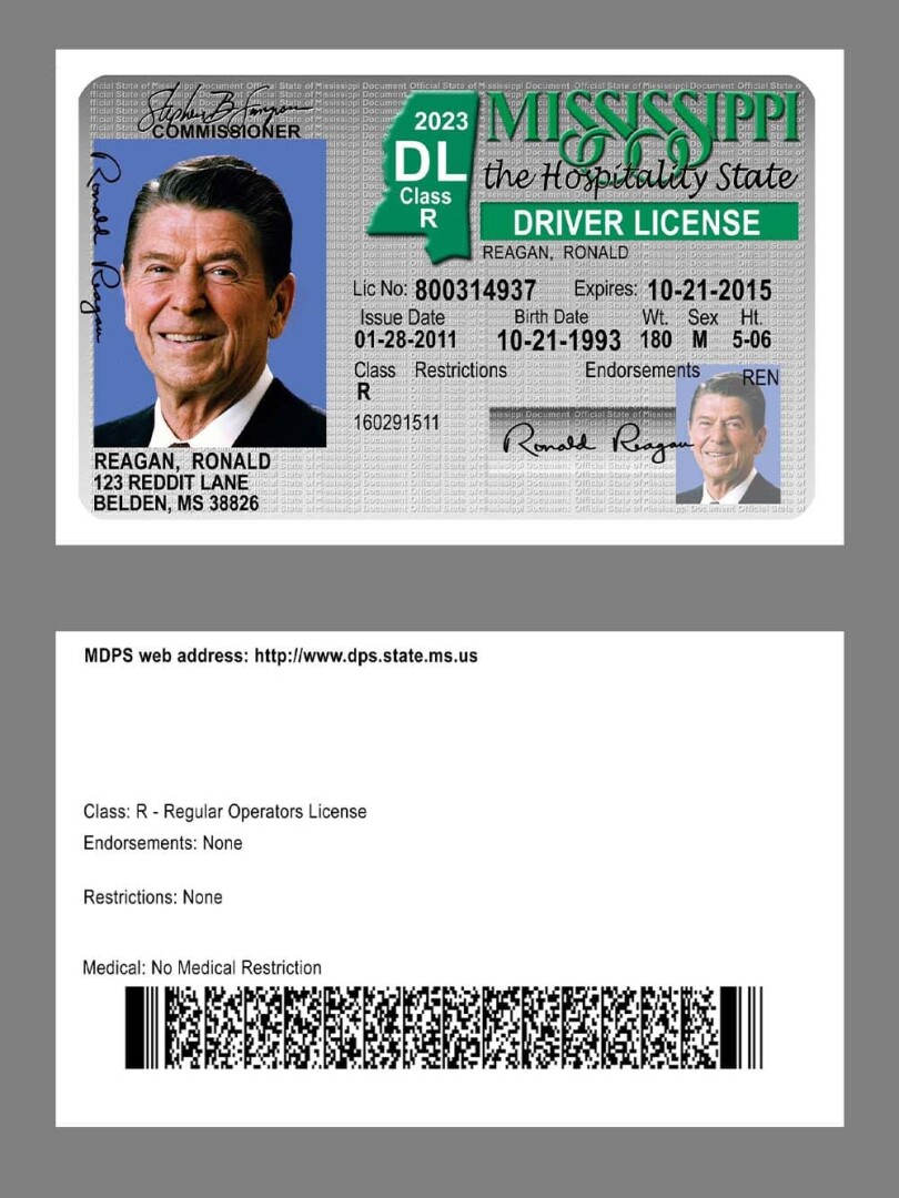 US Mississipi Driver’s License