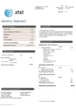 Ediable Utility Bills USA USA AT&T Blank Template