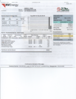 Ediable Utility Bills USA Nevada NVEnergy Bill Blank Template