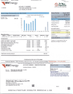 Ediable Utility Bills USA Nevada NVEnergy Bill Blank Template