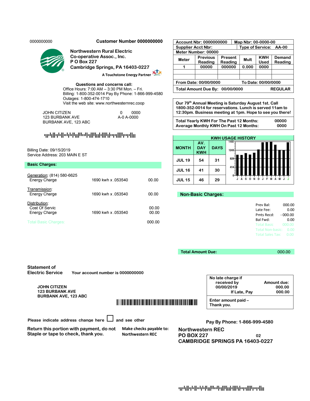 US-Pennsylvania-Electricity_Bill-Northwestern Rural Electric_1