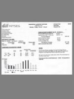 Ediable Utility Bills USA New York NYSEG Bill Blank Template