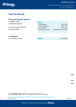 Ediable Utility Bills Australia Iprimus Internet(TELE) Word&PDF Template