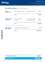 Ediable Utility Bills Australia Iprimus Internet(TELE) Word&PDF Template