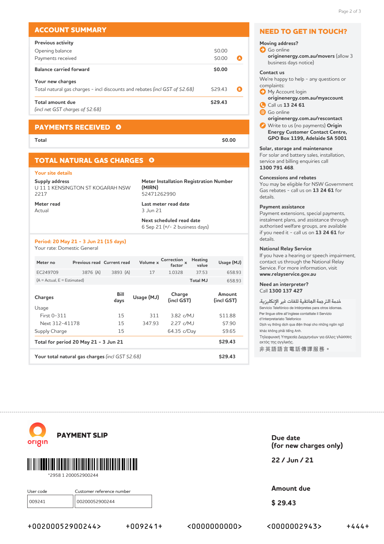 Utility Bills-Australia-Origin Natural Gas Invoice-PDF_2
