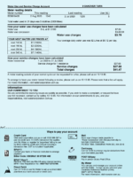 Ediable Utility Bills Australia Water Corporation Water Bill Word&PDF