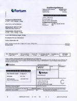 Ediable Utility Bills Finland Fortum Energy Blank Template