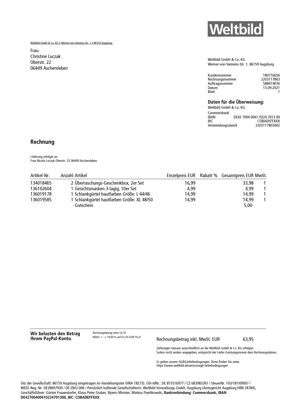 Utility Bills-German-Weltbild Shopping Invoice-PDF_1