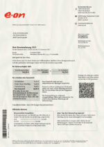 Ediable Utility Bills Germany E.ON Electricity Bill V1&2-PSD