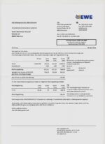 Ediable Utility Bills Germany EWE Energy Utility Bill Blank Template