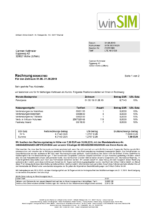 Ediable Utility Bills Germany WinSIM Mobile Telecom Invoice Blank Template