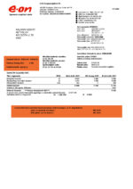 Ediable Utility Bills Hungary E.On Utility Bill Blank Template