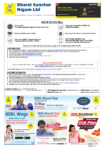 Ediable Utility Bills India BSNL Mobile Invoice Blank Template