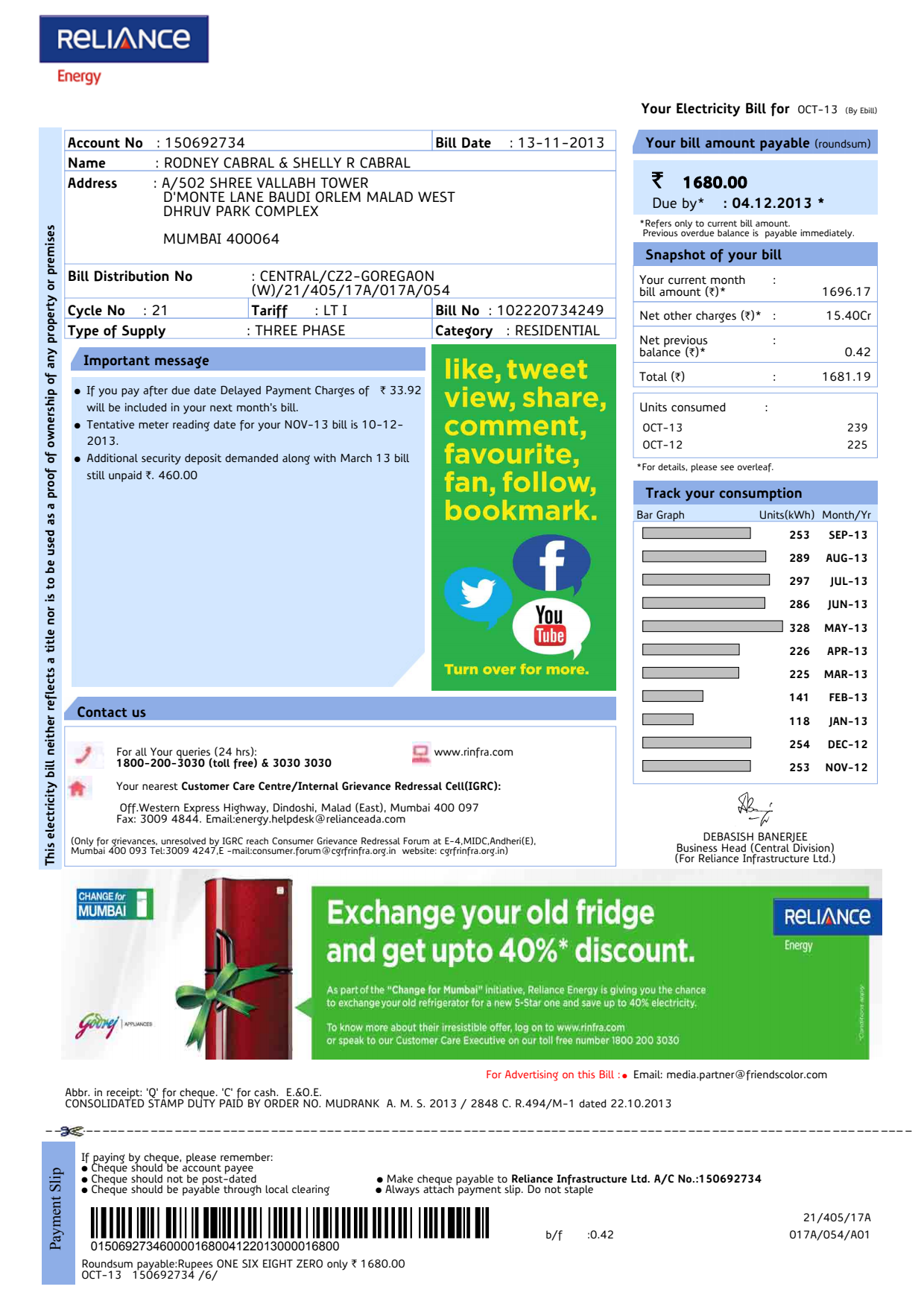 Utility Bills-India-Reliance Energy Electricity Bills-Pdf_1