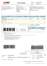Ediable Utility Bills India Telebuy Tax Invoice Blank Template