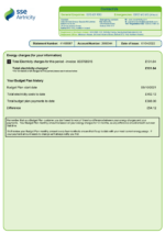 Ediable Utility Bills Ireland and UK SSE Airtricity Electricity Bills Blank Template