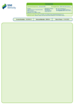 Ediable Utility Bills Ireland and UK SSE Airtricity Electricity Bills Blank Template