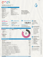 Ediable Utility Bills Italy Enel Energia Bill Blank Template