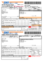 Ediable Utility Bills Japan EMS Express Bill Blank Template