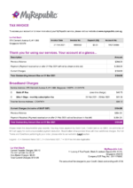 Ediable Utility Bills Singapore Myrepublic Mobile Invoice Blank Template