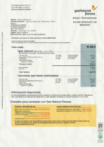 Ediable Utility Bills Spain Gas Natural Blank Template