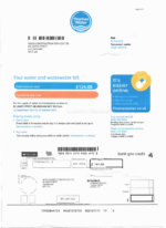 Ediable Utility Bills UK Thames Water Bill Blank Template