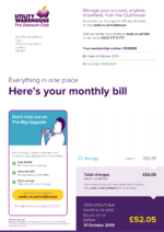 Ediable Utility Bills UK WareHouse Energy Bills Blank Template