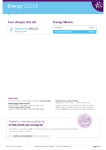 Ediable Utility Bills UK WareHouse Energy Bills Blank Template