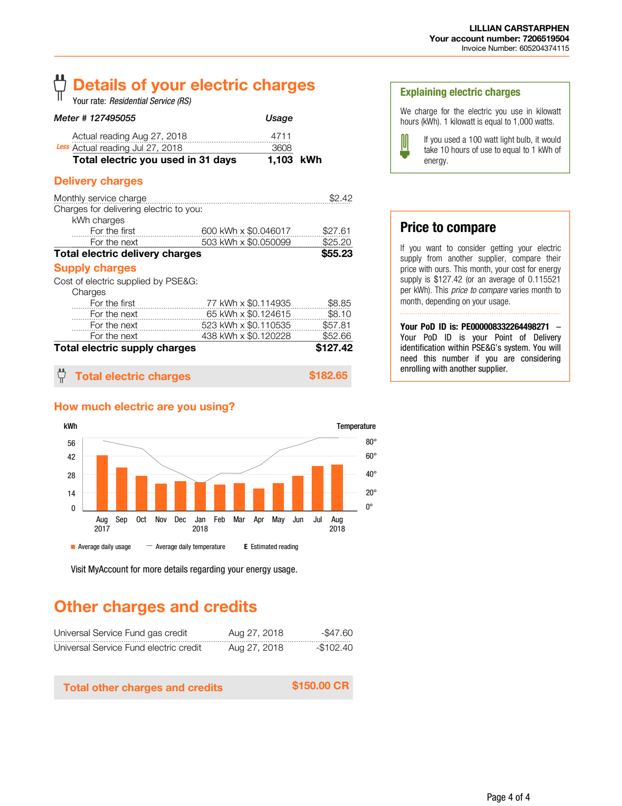 Utility Bills-USA-New Jersey-PSEG Energy Bill-PDF_4 Ediable Utility Bills USA NewJersey PSEG Energy Bill Blank Template