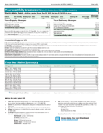 Ediable Utility Bills USA NewYork ConEdison Energy Bill-Word&PDF Template