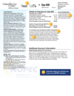 Ediable Utility Bills USA Ohio Columbia Gas Of Ohio Blank Template