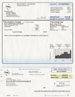 Ediable Utility Bills USA Oregon PGE Electricity Blank Template