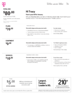 Ediable Utility Bills USA T-mobile Invoice Blank Template