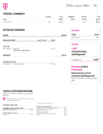 Ediable Utility Bills USA T-mobile Invoice Blank Template