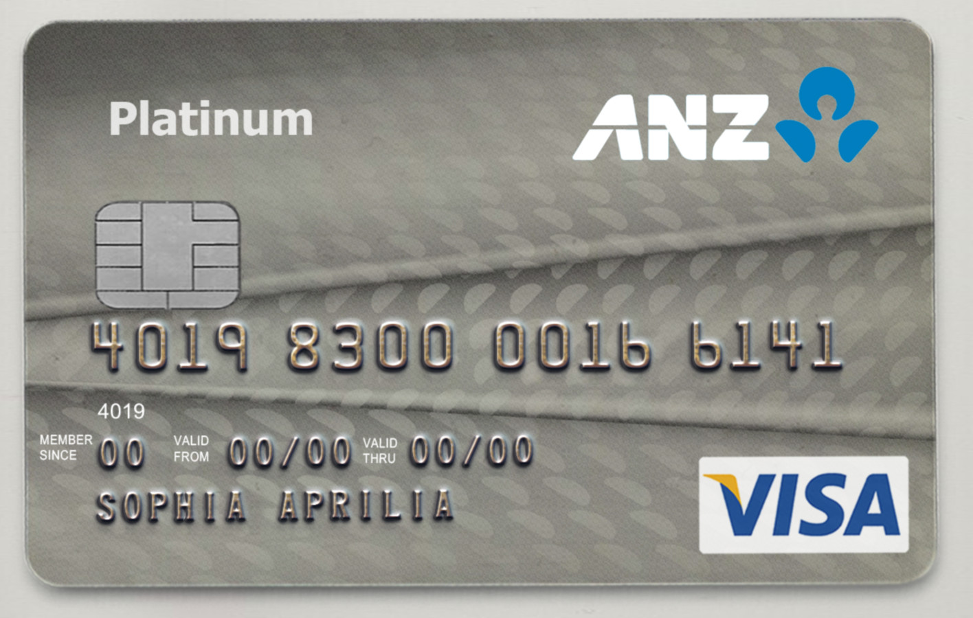 Visa Card-ANZ Bank-Platinum(Austrilia and Newzealand)-Front