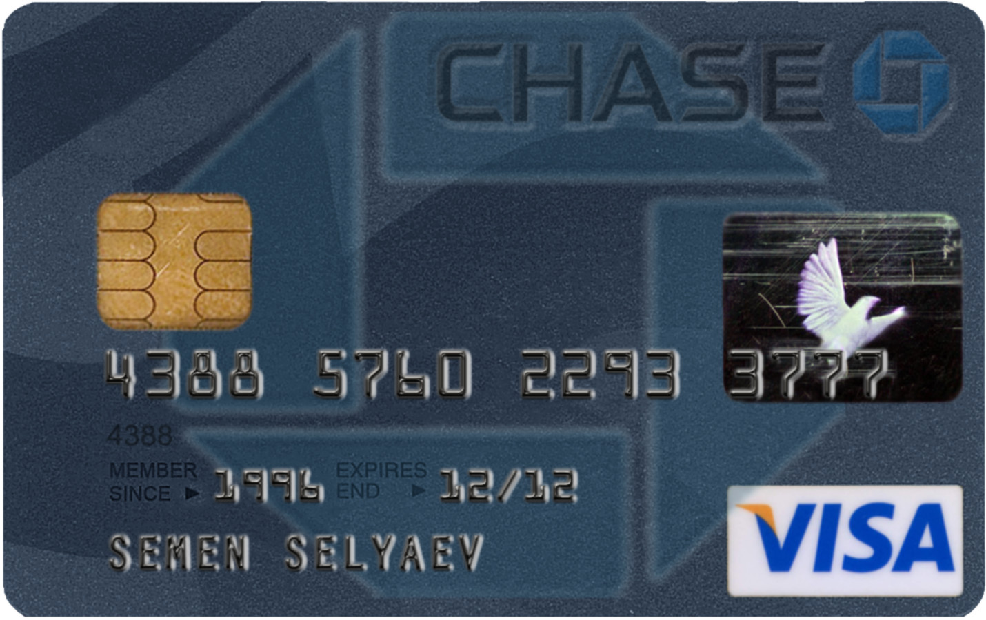 Visa Card-Chase Bank-Platinum-Front