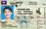 US Wyoming DRIVERS LICENSE DRIVER LICENSE Template