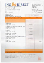 Bank Statement ING Direct Bank Statement word Template
