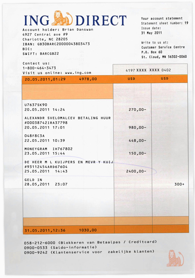 state_ing_usa (2) Bank Statement ING Direct Bank Statement word Template
